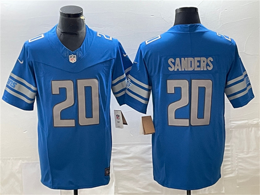 Men's Blue Detroit Lions #20 Barry Sanders 2023 F.U.S.E. Vapor Untouchable Limited Stitched Jersey
